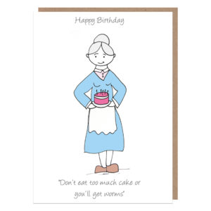 don't eat too much cake card
