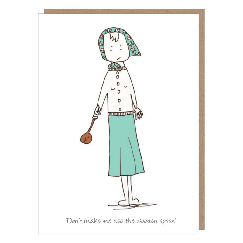 irish mammy wooden spoon card