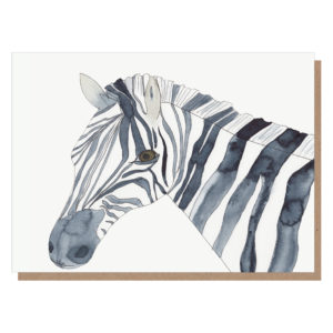 zebra art card by catherine dunne