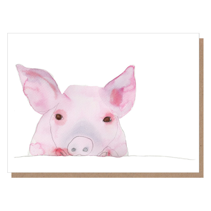 pig greeting card