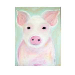 Piglet in pastel by Catherine Dunne