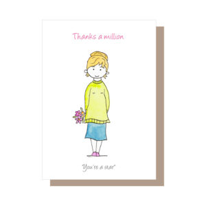 Thanks a million from the Mammy Collection of greeting cards by Catherine Dunne