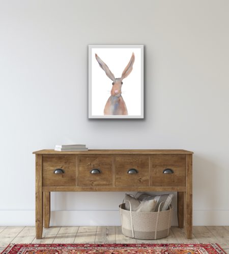 hare wall art by catherine dunne