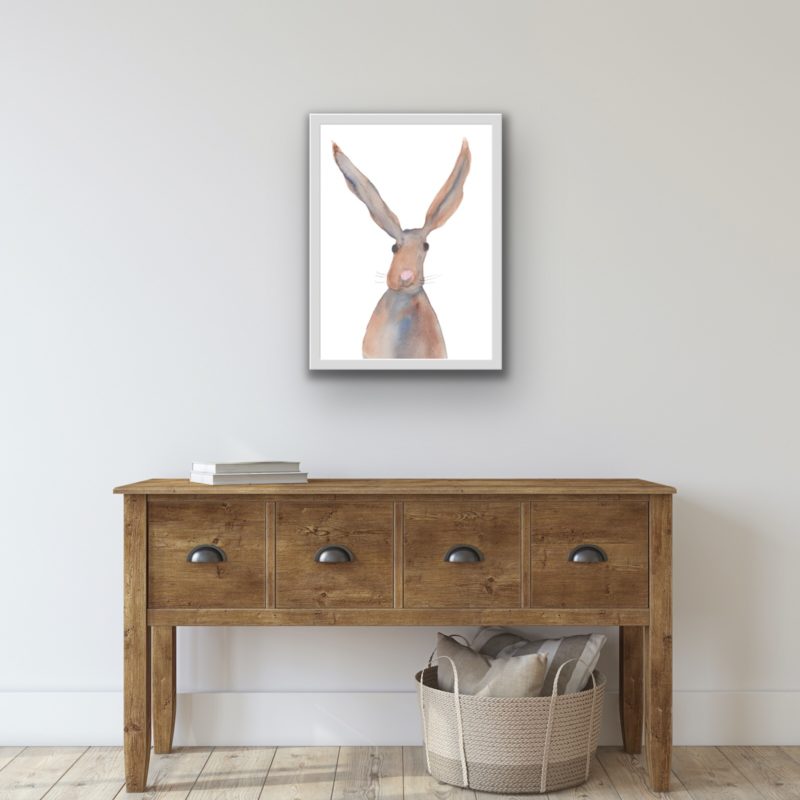 hare wall art by catherine dunne