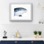 whale wall art by catherine dunne