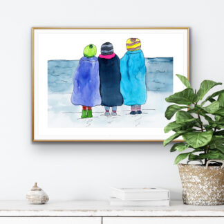 sea swimming friends by catherine dunne artist