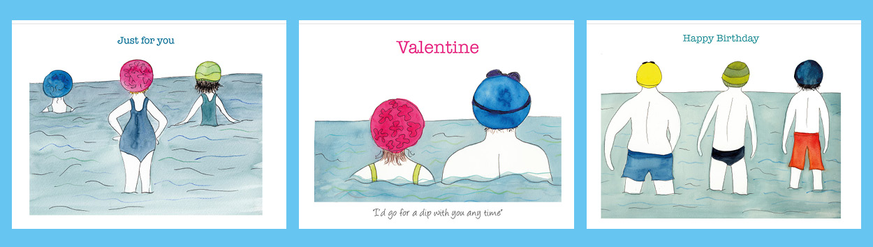sea swimming irish greeting cards by catherine dunne