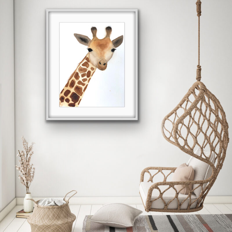 giraffe original painting by catherine dunne