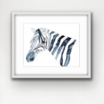 zebra painting watercolour by catherine dunne