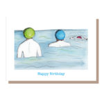 sea swimming greeting card by catherine dunne