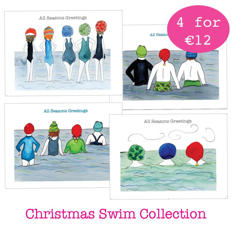 sea swimming christmas cards ireland