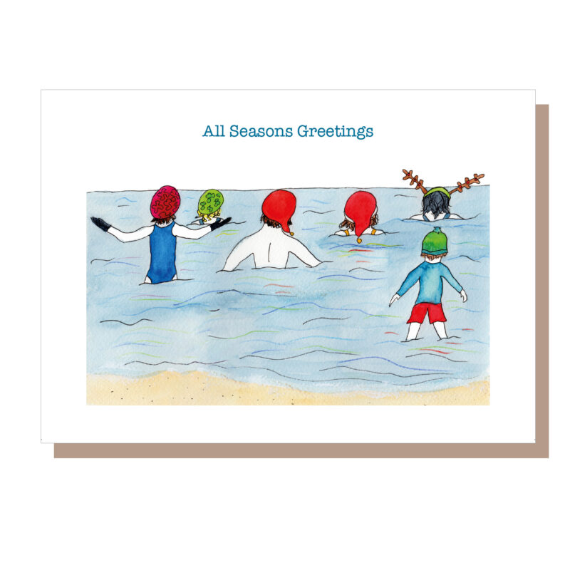 christmas swim cards by catherine dunne