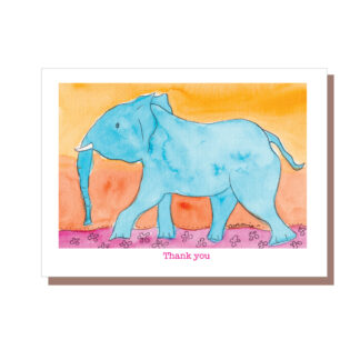 elephant card by catherine dunne artist