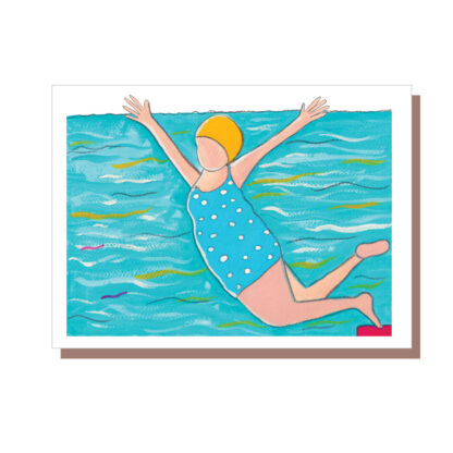 free at last swimming card by catherine dunne artist